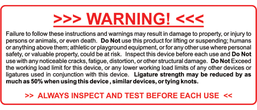 WARNING Always Inspect and Test Before Each Use!